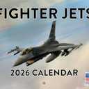 Fighter Jet Calendar 2026 Airplane Jets Aviation Monthly Wall Calender 12 Month | American Made In The USA
