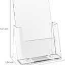 zavekia 6 Pack 6'' x 9'' Acrylic Brochure Holder,wide brochure leaflet booklet literature flyer catalog magazine. (6 x 9 in/ 6 Pack)