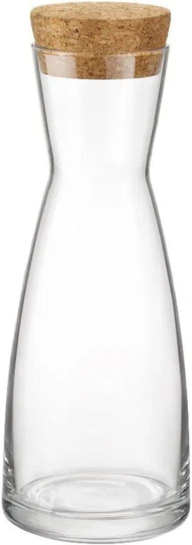 Bormioli Rocco Ypsilon Carafe with Cork Top - 18.5 oz Star Glass Water Pitcher & Juice Carafe with Modern Design Wide Mouth for Ice - Stylish Drinkware for Kitchen or Entertaining, Made in Italy Bormioli Rocco Ypsilon Carafe with Cork Top - 18.5 oz Star Glass Water Pitcher & Juice Carafe with Modern Design Wide Mouth for Ice - Stylish Drinkware for Kitchen or Entertaining, Made in Italy