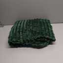 NEWCOSPLAY Super Soft Throw Blanket Dark Green Premium Silky Flannel Fleece 3D Ribbed Jacquard Lightweight Bed Blanket All Season Use (Dark Green Ribbed, Throw(50"x60"))