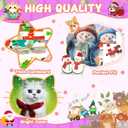 4 Packs Christmas 100 Piece Puzzles for Kids Ages 4-6 6-8 8-10, Snowman Dogs Cats Train Christmas Jigsaw Puzzles Kids Puzzles Ages 5-8, Xmas Gifts Stocking Stuffers for Boys Girls