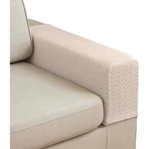3 x Couch Sofa Arm Chair Covers Set of 2 Polyester Stretch Arm Rest Covers for Sofa Recliner Chair Arm Covers Protectors with Twist Pins (Cream Pink,M)