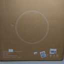 USHOWER Round Bathroom Mirror 36 Inch Nickel Circle Mirror Over Sink Vanity