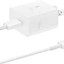 SAMSUNG 25W Wall Charger Power Adapter with Cable, Super Fast Charging, Compact Design, Compatible with Galaxy and USB Type C Devices, White