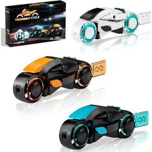 2026 TRON Legacy Building Set, Tron Light Cycle Collectible Toy Motorcycle Building Block Set Toy for TRON Fans and Kids
