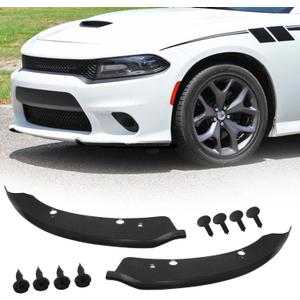 Front Bumper Lip Splitter Protector Compatible with Charger SRT Hellcat/SRT 392/Scat Pack/RT Scat Pack/GT/RT 2015-2021, Black