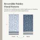 Modern Threads Floral Trail 6-Piece 100% Cotton Towel Set Reversible Yarn Dyed Jacquard - Includes 2 Bath Towels, 2 Hand Towels, 2 Washcloths Absorbent, Quick Dry, Soft & Durable Navy