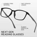 NOVIVON ActiveFit Reading Glasses for Men - Blue Light & UV Protective Readers with Bonus Case & Cloth, +1.75