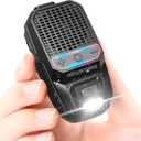 INFURTURE Wearable Bluetooth Speaker Clip on Speaker with RGB/Flashlight Shower Speake Built-in Noise Reduction Mic, Bathroom Speakers for Hands-Free Music/Calls-for Work/Riding/Outdoor, Ideal Gifts (Classic black)