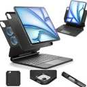 ESR for iPad Air 11 Inch Case with Keyboard M4/M3/M2 (2026/2025/2024) & iPad Pro 11/Air 5th/4th Gen Keyboard, Easy-Set Magnetic Stand, Portrait/Raised Modes, with Removable Protective Case, Black