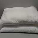 Viewstar Bed Pillows Queen Size Set of 2, Hotel Collection, Down Alternative Soft Pillow for Back, Stomach or Side Sleepers, Striped White