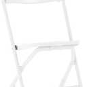 Flash Furniture Kids White Plastic Folding Chair, 1 Pack
