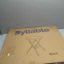 Cocktail Table 28in High Top Round Folding Indoor Outdoor, Plastic Bar Height Foldable Bistro Tall Table for Party, Patio, Dining Room, Kitchen, Events, Removable Locking Legs, Black (28x43 in)