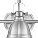 Emliviar 3-Light Bathroom Vanity Light Fixture, Brushed Nickel Finish with Metal Shade, 4054S