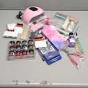 Acrylic Nail Art Kit-Nail Art Manicure Set Acrylic Powder Brush Glitter File French Tips U V Lamp Nail Art Decoration Tools Nail Drill kit for beginners with everything at home