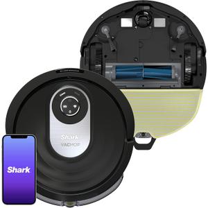 Shark AI Robot Vacuum & Mop with Self-Cleaning Brushroll for Floors, Carpet Black/Silver (RV2001WD) With LiDAR Navigation