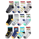 Toddler Socks 12 Pairs Baby Non Slip Skid Ankle Socks For Kids Boys Grips Cotton Crew Socks  1T-3T
