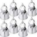 Therwen 8 Pack Chain Link Fence Loop Cap for 2-1/2" (fits 2-3/8" OD) Fence Post, 1-5/8" Rail Tube Eye Top Cap, Aluminum Chain Link Parts, Outdoor Rail Fencing Repair Hardware