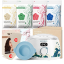 KOTAMU Waxing Kit for Women & Men, Wax Warmer for Hair Removal, Digital Wax Kit with Silicone Pot，Ideal for Face Eyebrow Arm Legs Armpit &Sensitive Skin, Wavi Waxing Machine for Home Salon Use