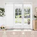 Vatge Side Door Window Curtains - W12 x L80, 1 Panel, Pure White, Light Filtering Sidelight Window Curtain for Privacy, Thermal Insulated Side Door Covering