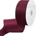 Burgundy Ribbon, Grosgrain Ribbon 2 Inch x Continuous 50 Yards, Burgundy Grosgrain Ribbon for Crafts, Gift Wrapping, Hair Accessories, Wedding Decor, Sewing and Bow Making