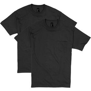 Hanes Mens Beefy-t Pocket T-shirt, Heavyweight Cotton Tee For Men, Full-cut 1 Or 2 Pack Fashion-t-shirts, Deep Forest - 2 Pack, 2XL US