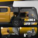6" Offset Gooseneck Ball Extender for Short Bed Trucks, 2-5/16" Hitch Ball with 2" Rise, Reinforced Gusset, Polyurethane Washers, 25K GTW / 5K VTW, Fits Turnover Ball Systems
