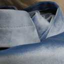 JIUZHEN Blue Blackout Velvet Curtains Rod Pocket Home Deco Room Darkening Noise Reducing Curtain Panels for Living Room/Nursery/Bedroom/Kitchen, 2 Panels, 52W x 63L