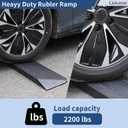 LIEKUMM 2'' Rise Solid Rubber Threshold Ramp, 2200 LBS Capacity