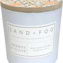 Sand + Fog Scented Candles - Orange & Clove - Additional Scents and Sizes - 3 Wicks 100% Cotton Lead-Free - Luxury Air Freshening Jar Candles - Perfect Home Decor - 21 oz
