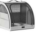 600D Oxford Foldable Pet Car Cage, Mesh Ventilation, Quick-Fold Flat  for Car Travel & Indoor Use, Puppy Safe Containment, Rear-seat Crate
