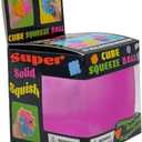 Premium Big Block Cube Sensory Toy with a Super Solid Squish Nice Square Shape Anxiety Sensory Squishy Fidget Toy Ice Cube Slow Rise (Purple)