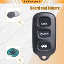 SUPALAND Key Fob Keyless Entry Fits for Toyota Camry 2002-2006 / Matrix Pontiac Vibe 2003-2008 / Sienna 1999-2003 /Solara 02-03 Remote Control Replacement GQ43VT14T 89742-AA030 4 Buttons
