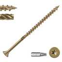 Deck Screws #14 x 8 Inch Heavy Duty Exterior Wood Screws,Torx Drive Head Deck Screw Bronze Rust Resistant Epoxy Coated,Long Outdoor Screws with Star Bit(1Ibs,13Pcs)