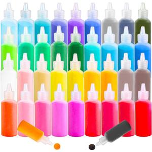 Niurewan 38 PCS Sand Art,1.25oz Colored Sand Art Bottles,Sand Arts and Crafts Kit,Scenic Sand for Kids,Painting,Crafts,DIY,Wedding Decor,Decorations