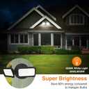 LEPOWER 3000LM Flood Lights Outdoor, 28W 5500K LED Security Light Switch Controlled, IP66 Waterproof Outdoor Lights, Wall Mount Exterior Flood Light with 2 Adjustable Heads Floodlights Outside