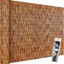 Natural Reed Fencing Rolls,6FT X 16.4FT Reed Screen Curtain Bamboo Fence Covering Privacy for Outdoor Backyard Patio Garden Decorative Fence (Brown)