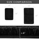 Ashler Bathroom Rugs Set of 2, Black Bath Rugs 2 Piece, Water Absorbing Bath Mat, Soft Microfiber Rectangle Bathroom Carpet, Machine Washable - 17x24 & 20x32 Inches