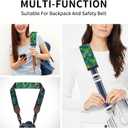 Colorful Snake Skin Steering Wheel Cover Elastic Non-Slip Car Steering Wheel Covers with Seat Belt Shoulder Pad for Women Men
