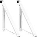 HOLDN STORAGE Over The Door Hanger - Single Foldable Rack Organizer for Hanging Clothes, Coats & Towels, Ideal for Dorm Rooms, Laundry, Bathrooms, Etc - Holds up to 20 LBs - White (2 Pack)