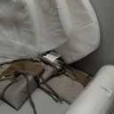 AAAAAcessories D-Shaped Chair Cushions, 2" Thick Dining Chair Pads with Ties and Removable, Machine-Washable Cover, 17" x 16", Set of 6, Taupe