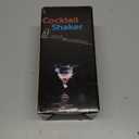 Glass Cocktail Shaker Set - Glass Shaker for Drinks, Shaker Set for Bars, Whiskey, Cocktails (Gold, 13 oz)