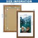 Hongkee 11x17 Frame Set of 2, Rustic Brown Wood Style - Display 11 x 17 Poster without Mat or 8x12 Picture with Mat, Wall Mounting Horizontal and Vertical