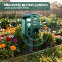 2026 Solar Ultrasonic Bird Repellent Outdoor Woodpecker Deterrent for House Pigeon Repellent with Motion Sensor Strobe Light IP65 Waterproof Crow Goose Bird Deterrents for Outside Garden Farm Boat