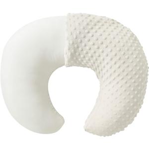 Nursing Pillow and Positioner with Cover for Breastfeeding and Bottle Feeding, Propping Baby, Tummy Time, Baby Sitting Support, Awake-Time Support (Beige, 22" x 17.7" x 5.9")