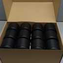 OBKJJ Black Candle Jars 10 oz Matte Tins 24 PCS Metal Candle Containers with Lids Bulk Candle Containers for Balms, Salve, Spices, Beard Balm, Crafts with 4 Markers 6 Sheets Label Stickers