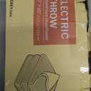 HOMLYNS LuxeHeat Heated Blanket Throw, Soft Flannel Sherpa, Electric Blanket 5 Heat Settings, Fast Heating, Heating Throw Blanket 3 Hours Timer Auto Shut Off, Machine Washable, 5060 Inches, Grey