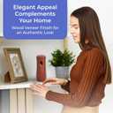 Automatic Air Freshener Spray Dispenser: Automatic Spray Dispenser with Elegant Wood Design for Commercial or Home Use (1-Pack), Battery Powered Free Standing or Wall Air freshener, Three Time Release