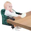 Hook On Chair, Portable Table High Chair, Folding Compact Baby Seat with Storage Bag for Indoor/Outdoor(Green)