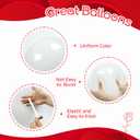 60pcs Red and White Balloons 12inch with White Red Confetti Balloons for Wedding Engagement Christmas Valentine's Day Birthday Party Decorations